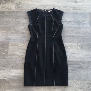 Rebecca Taylor black dress with chain accents